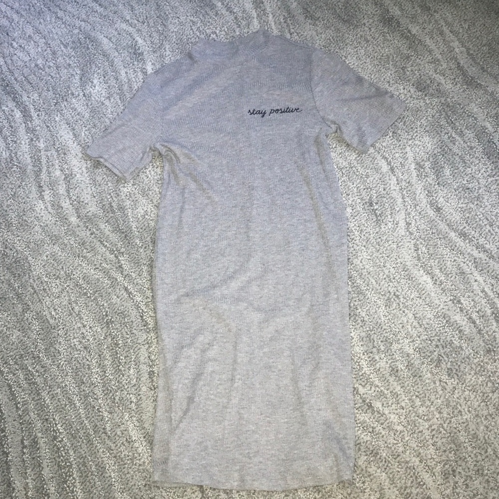 “Stay positive” t shirt dress